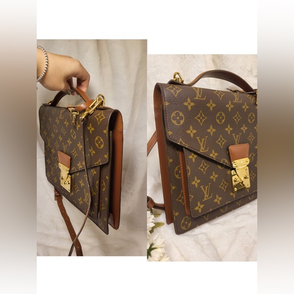 Authentic pre-owned Louis Vuitton Monceau crossbody shoulder bag - Picture 3 of 16